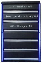 Cigarette Tobacco Display Cabinet 65cm - 6 Shelves - 9 Pusher
